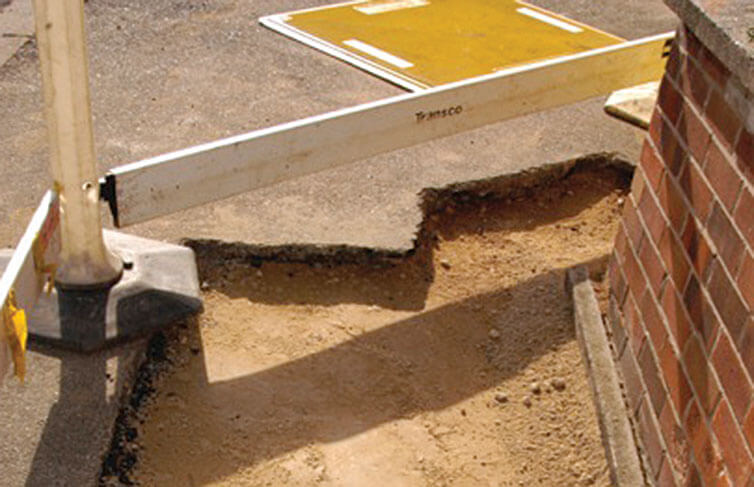 Fence covering Damaged area