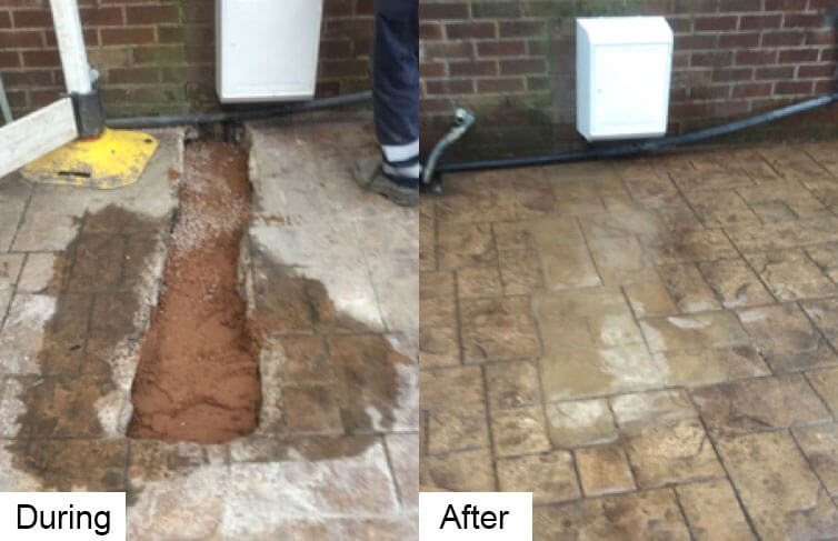 During and After the filling holes