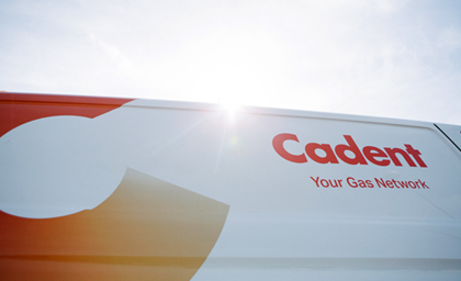 Cadent Van with the logo and the branding