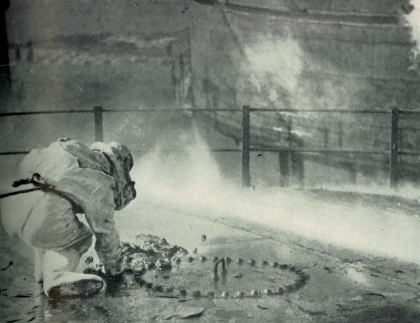 Romford-Burning-Gasholder