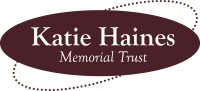 Logo for the Katie Haines Memorial Trust, featuring the name in an elegant font within an oval maroon shape
